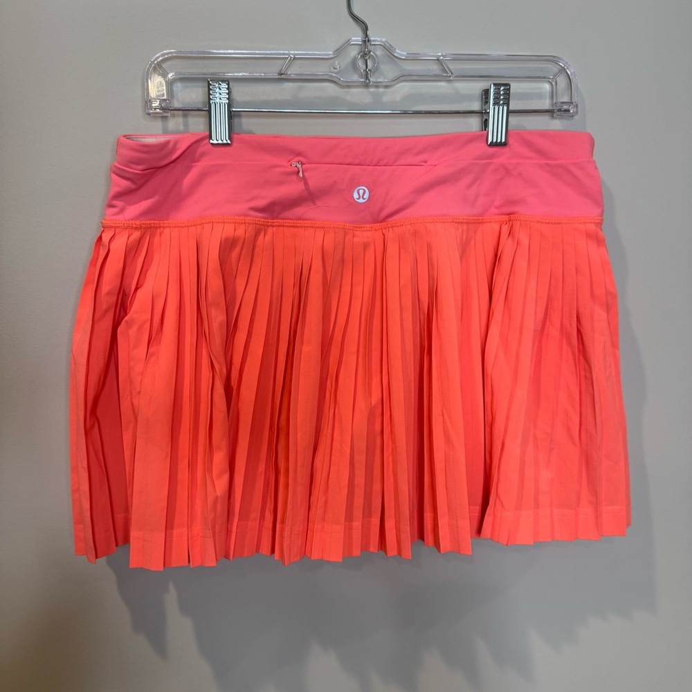 Lululemon Pleat to Street Tennis Skirt/Skort Grapefruit Size 8 - Picture 4 of 8